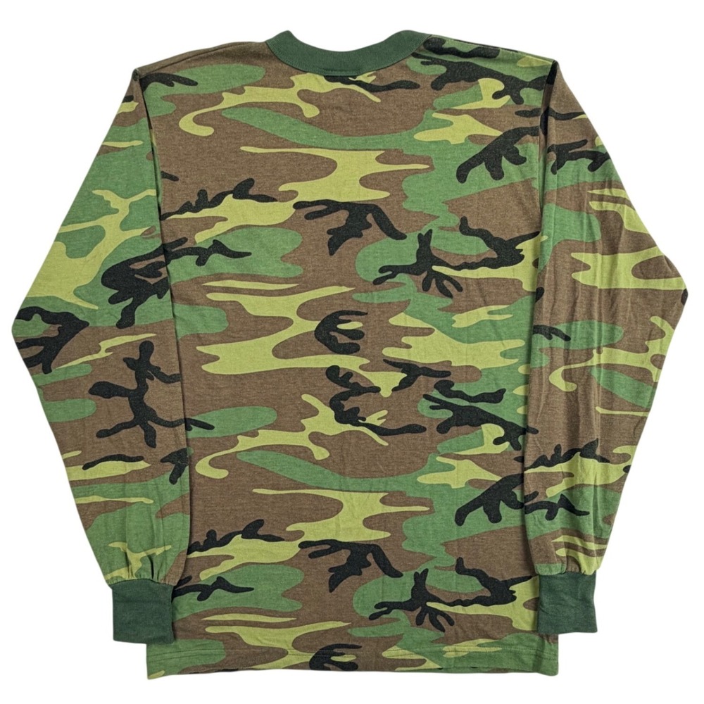 Rothco‎ Long Sleeve T Shirt Men Small Green Woodland Camo Tactical Y2K Vintage - Picture 2 of 8